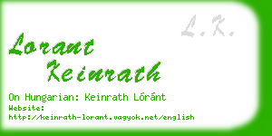 lorant keinrath business card